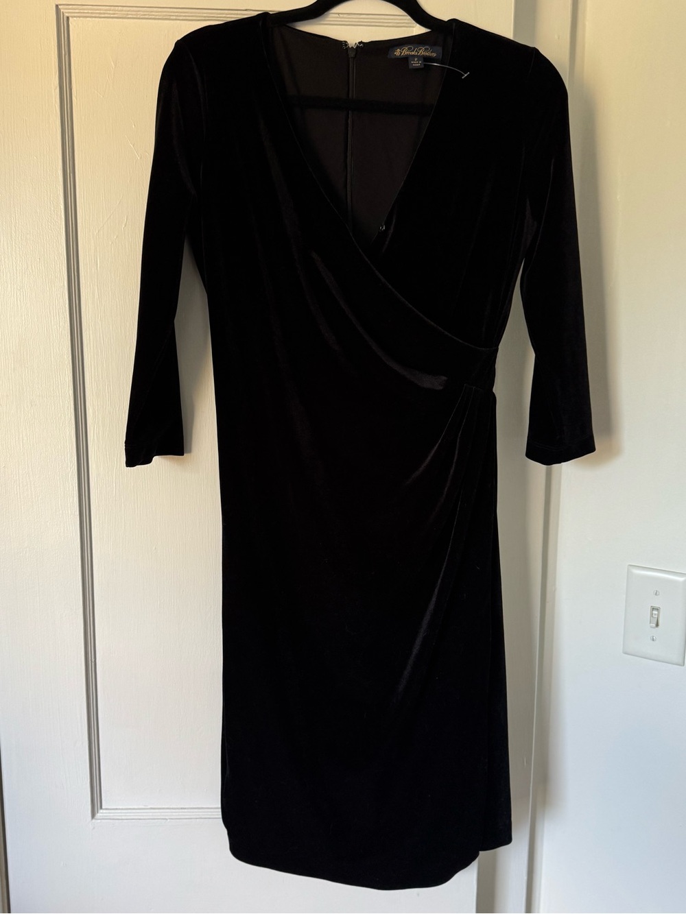 Brooks Brothers Velvet Quarter Sleeve Dress